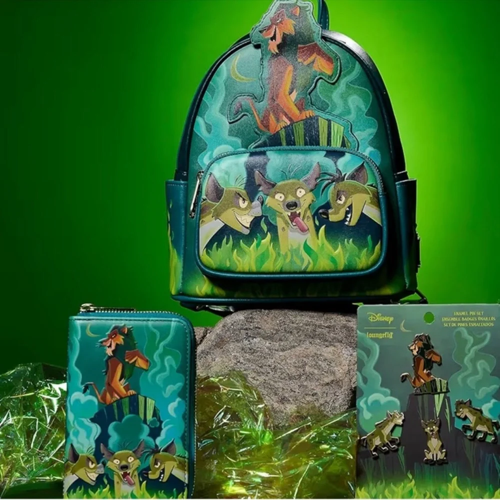 Loungefly Disney The Lion King Be Prepared Scar and Hyenas Mini Backpack/Wallet